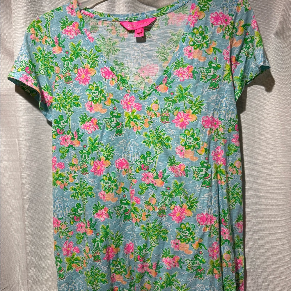 Lilly Pulitzer Disney Tropical Floral V-Neck Top